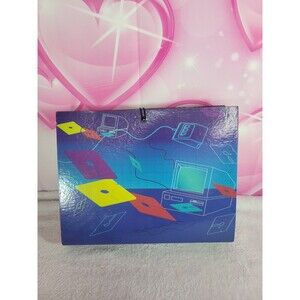 80s Anthes Universal Expandable File Folder Office Vaporwave Organizer VTG